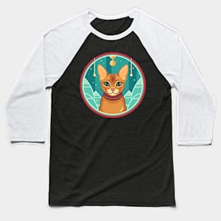 Abyssinian Cat Xmas Ornament, Love Cats Baseball T-Shirt